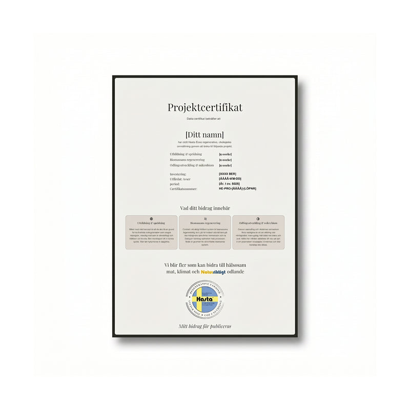 Projektcertifikat
