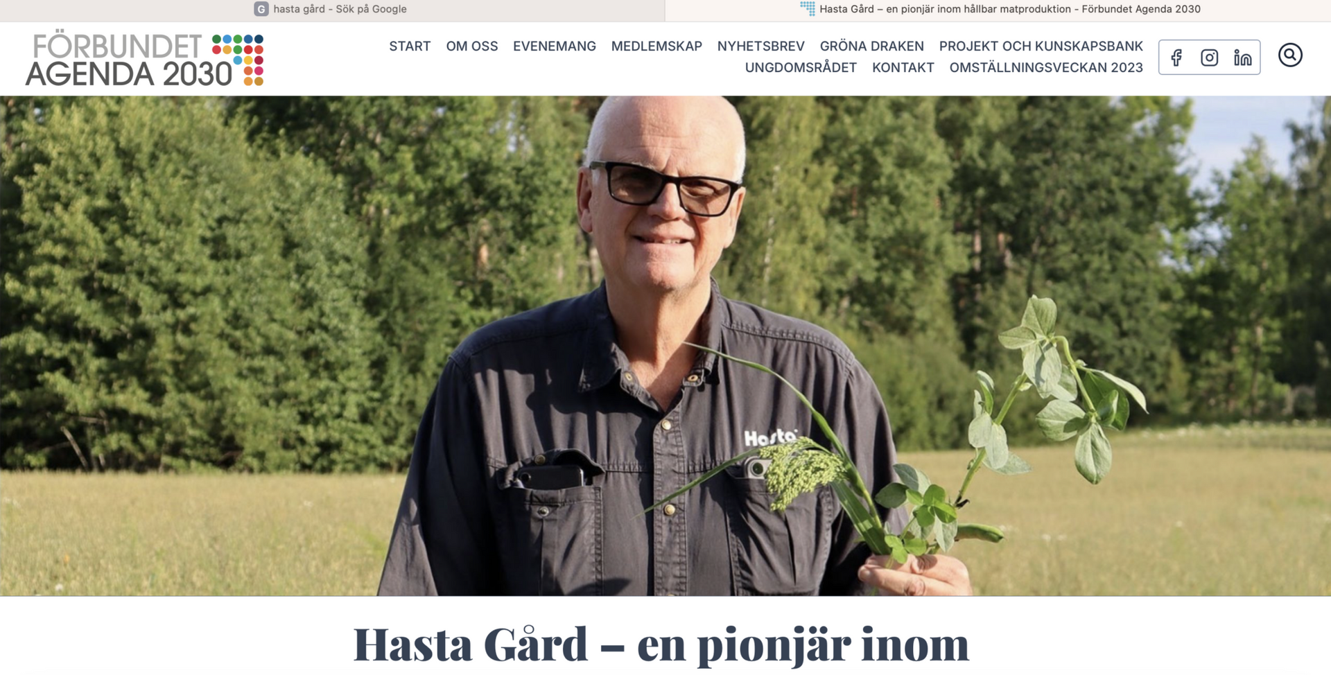 Hasta Gård: En Pionjär Inom Hållbar Matproduktion