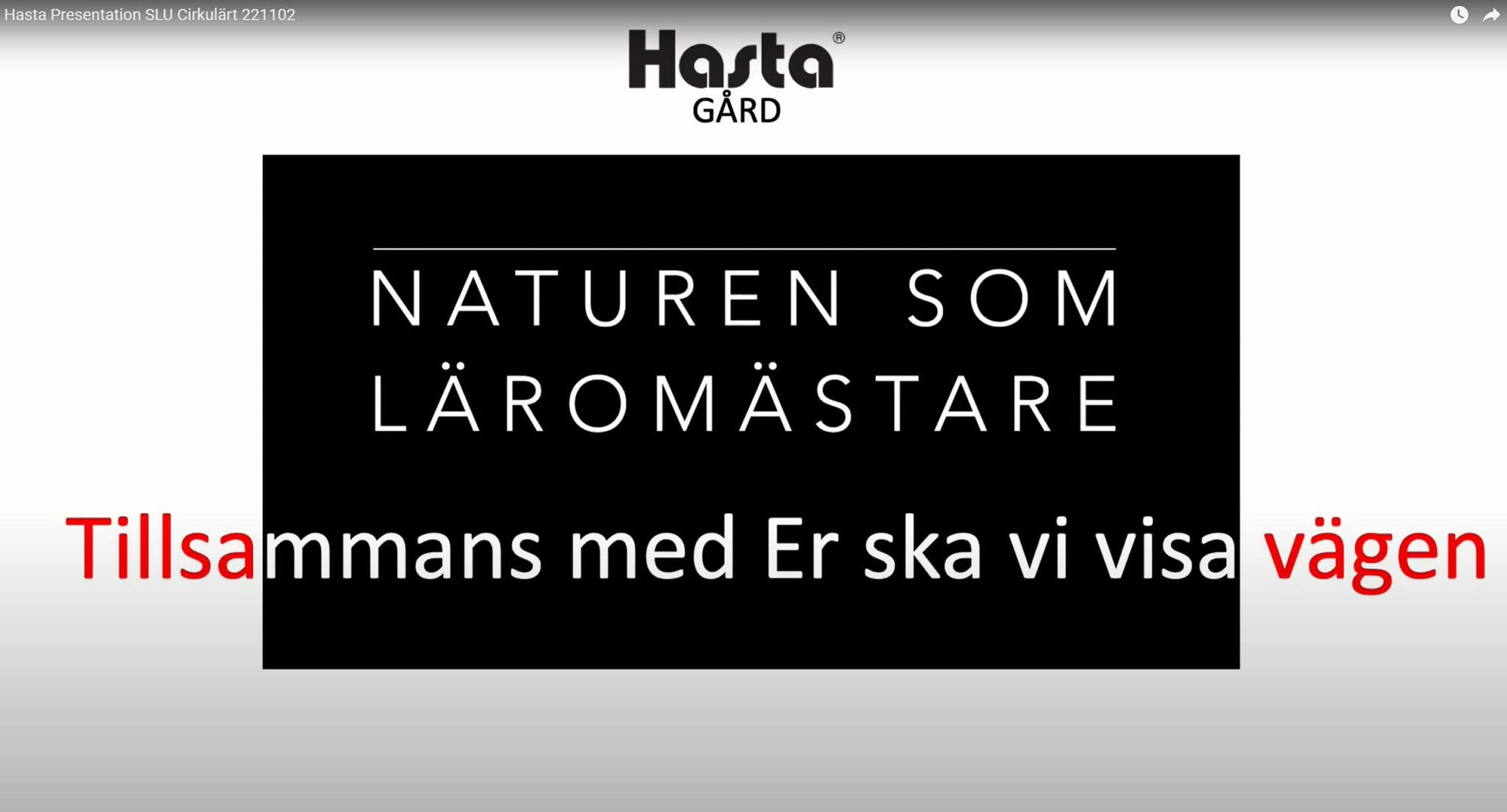 Hasta Presentation SLU Cirkulärt