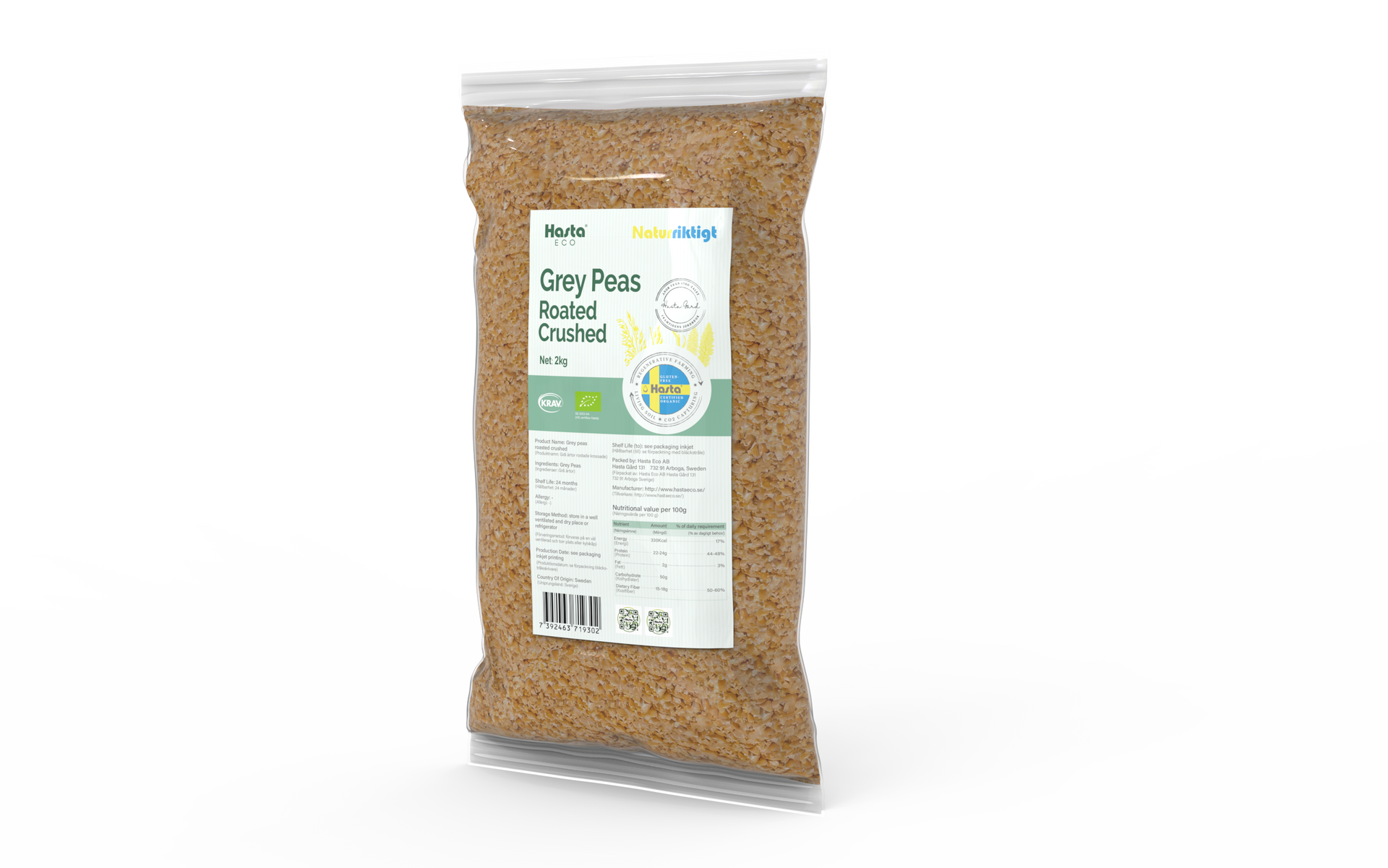 Gråärtor Ångade & Rostade Kross 2kg