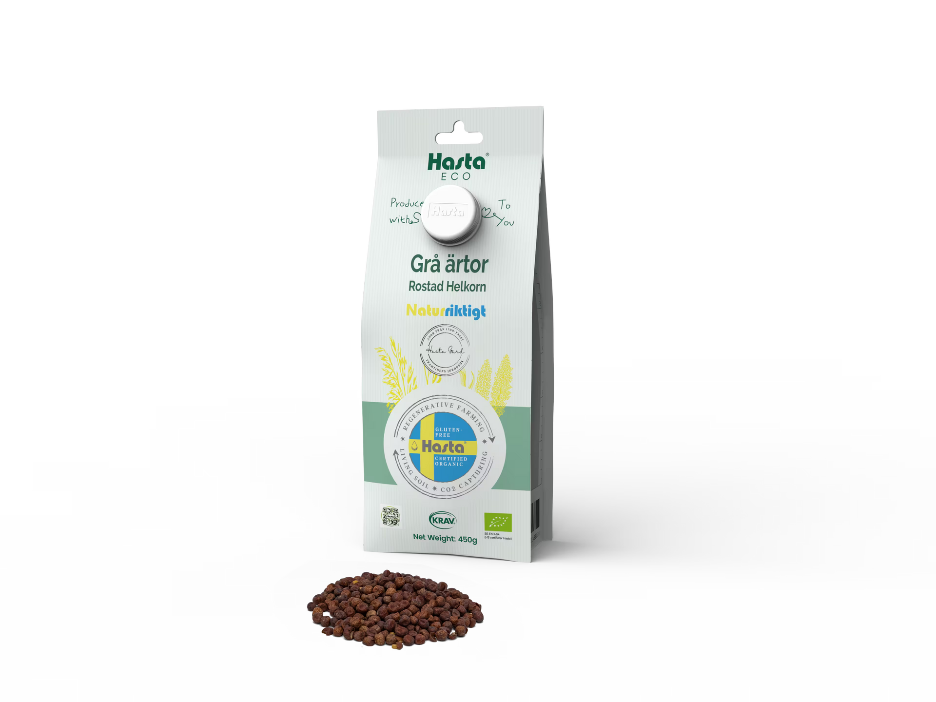 Gråärt Rostad helkorn